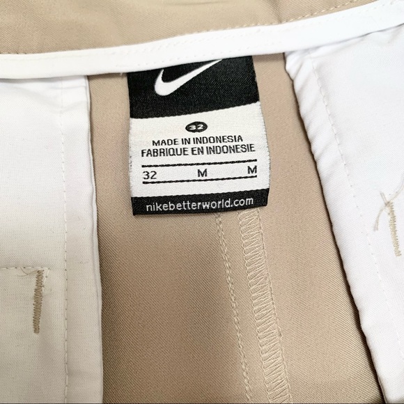 NIKE | DRI-FIT CHINO KHAKI GOLD SHORTS CASUAL COMFORT PERFORMANCE CLASSIC FIT - Picture 5 of 5